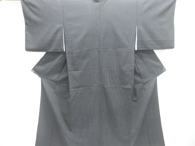 JAPANESE KIMONO / ANTIQUE CROSS-PATTERN KASURI WEAVE HON-SHIOZEHITOE K